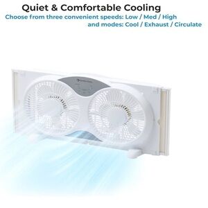 Comfort Zone Window Fan for Bedroom